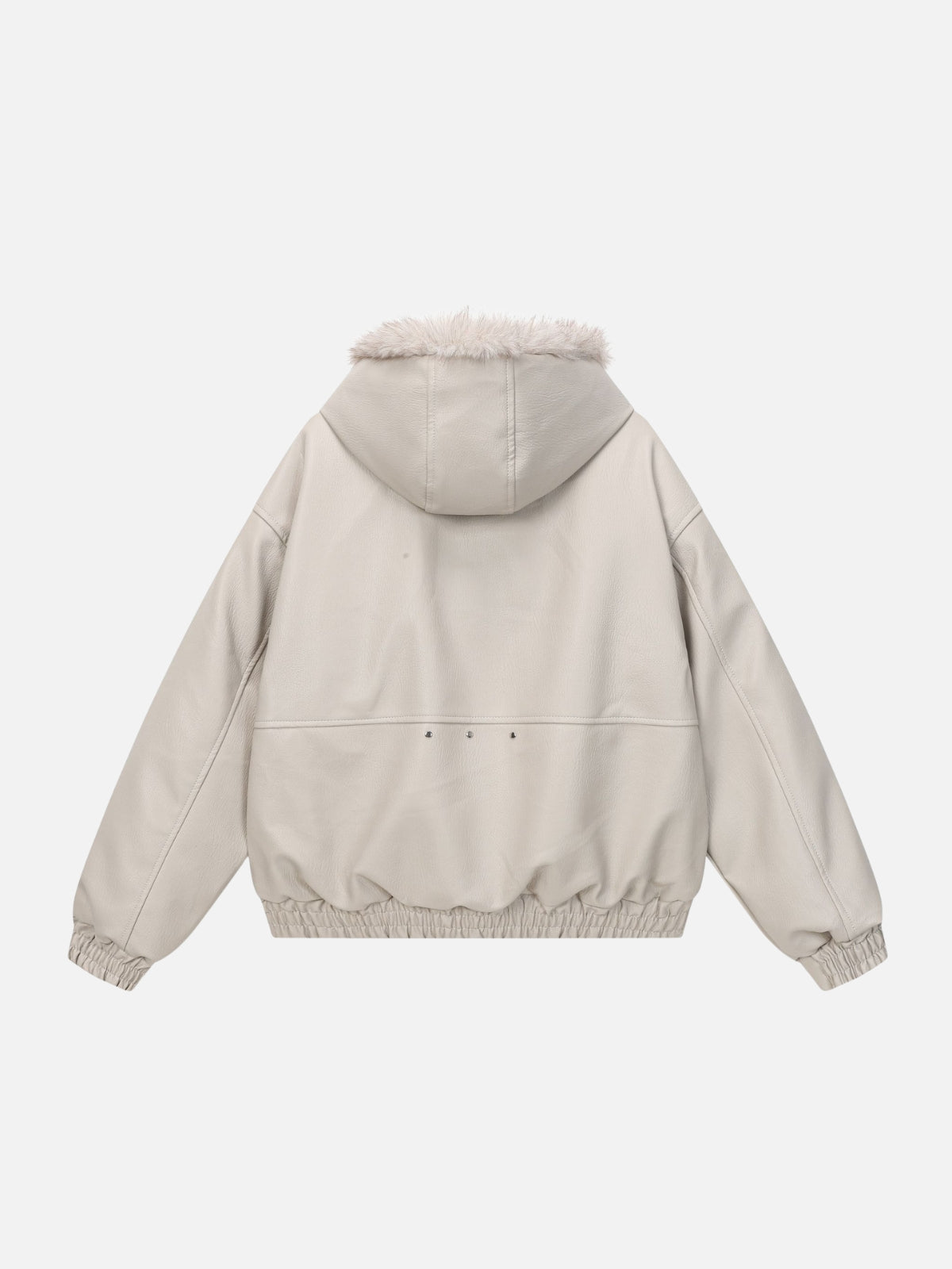 STREET EDGE - Black Faux Leather Oversized Jacket