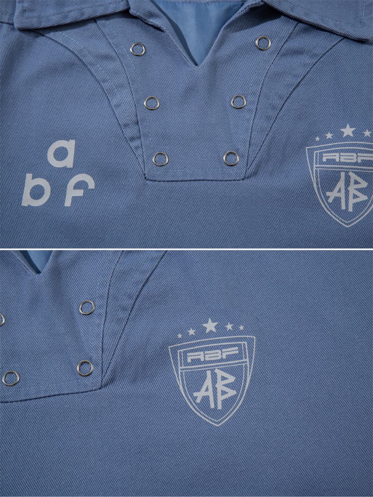 BLUZO – Oversized Graphic Polo Jacket