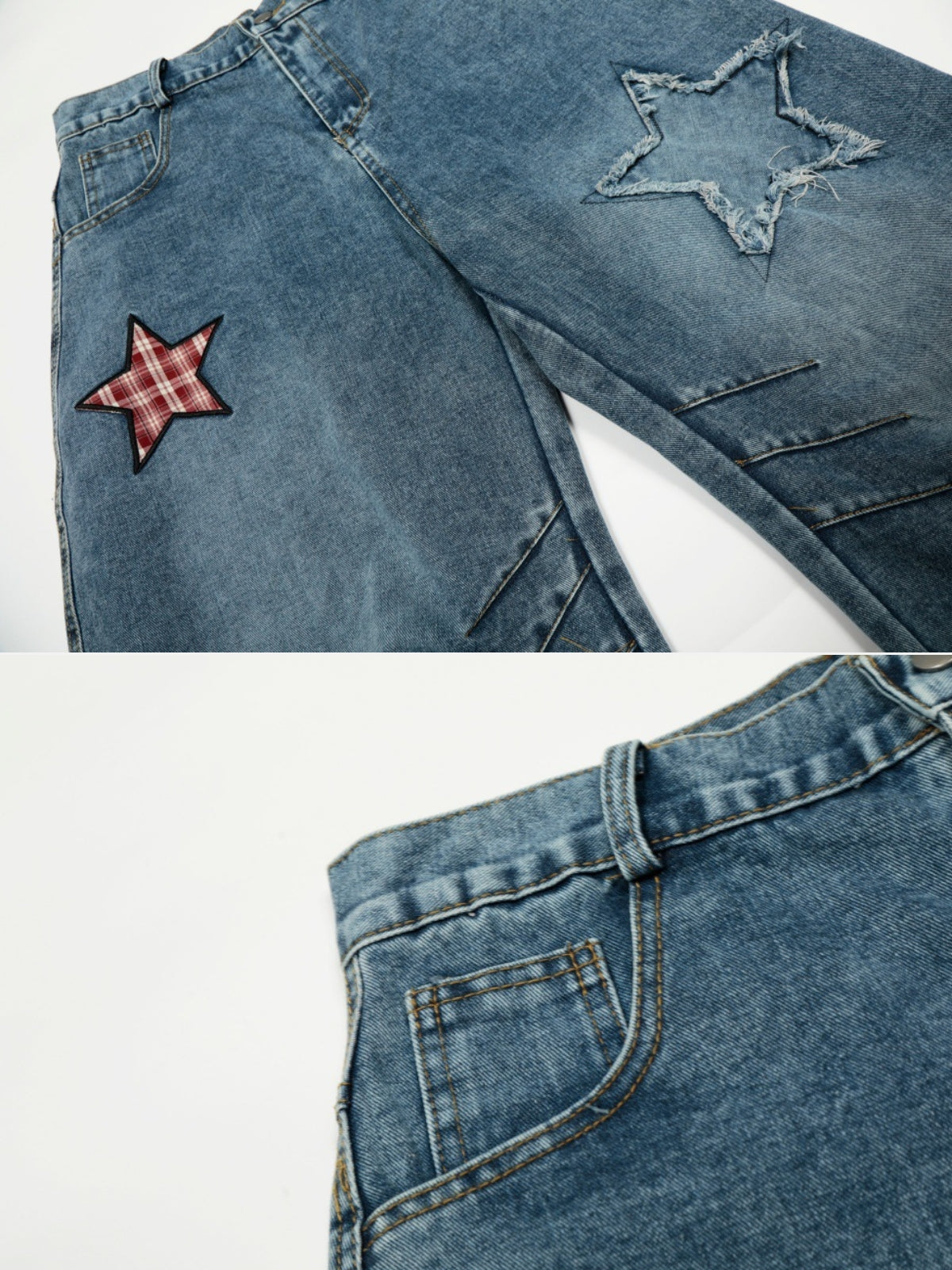 STARSY - Baggy Embroidered Jeans