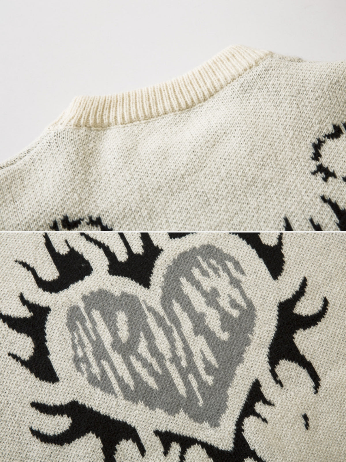 FIRED HEART - Oversized Graphic Sweater | TEENWEAR.EU