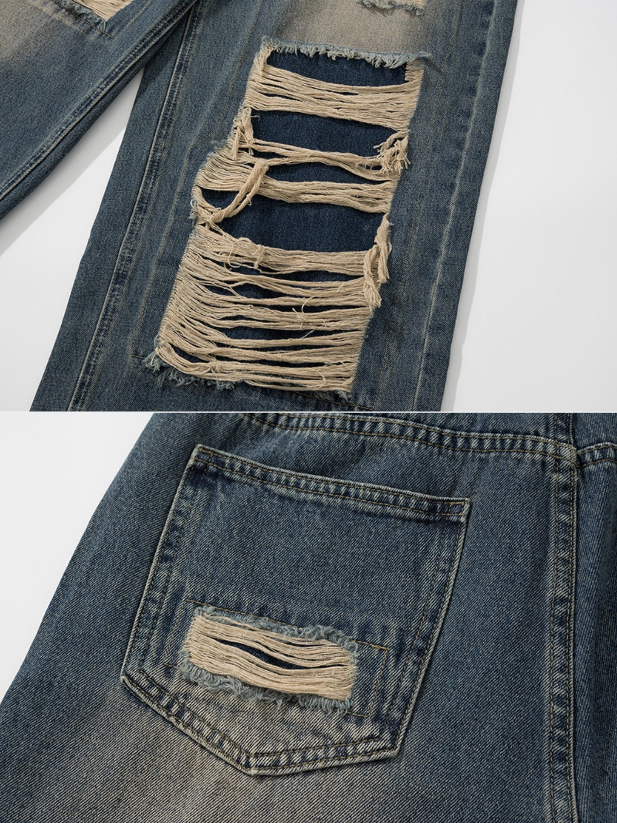 GUZTAVE - Loose Ripped Basic Jeans | TEENWEAR.EU