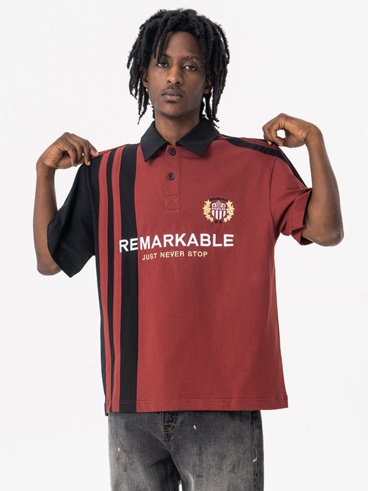 REMARKABLE - Oversized Print Polo Shirt | TEENWEAR.EU