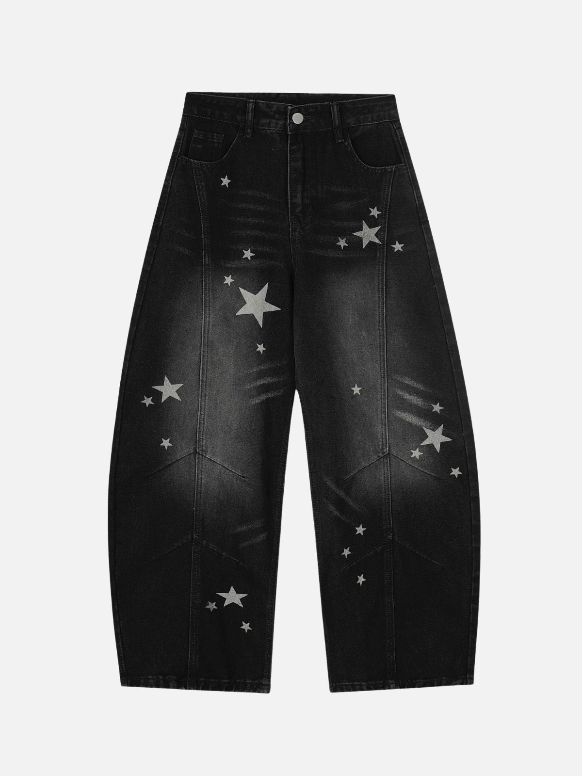MEANTARS - Baggy Graphic Jeans Black | TEENWEAR.EU