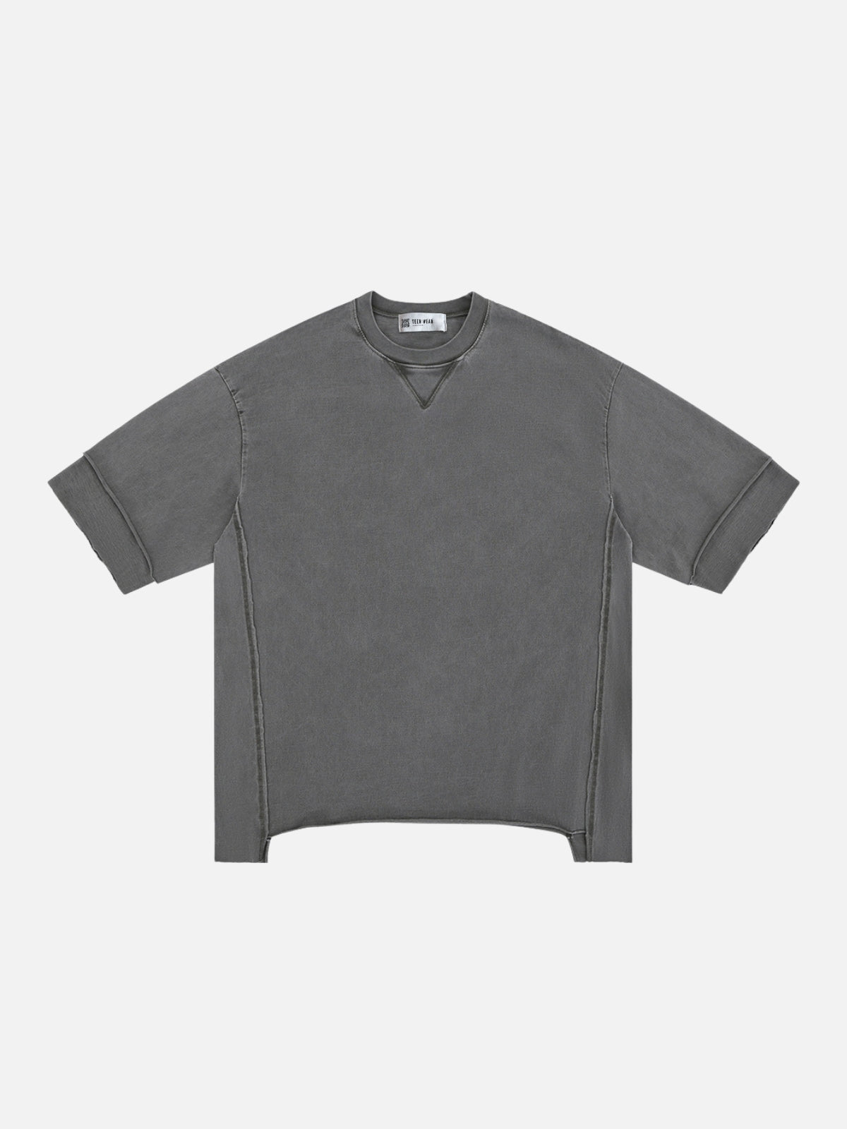 MANGOS - Oversized Basic Layered T-Shirt Grey | TEENWEAR.EU