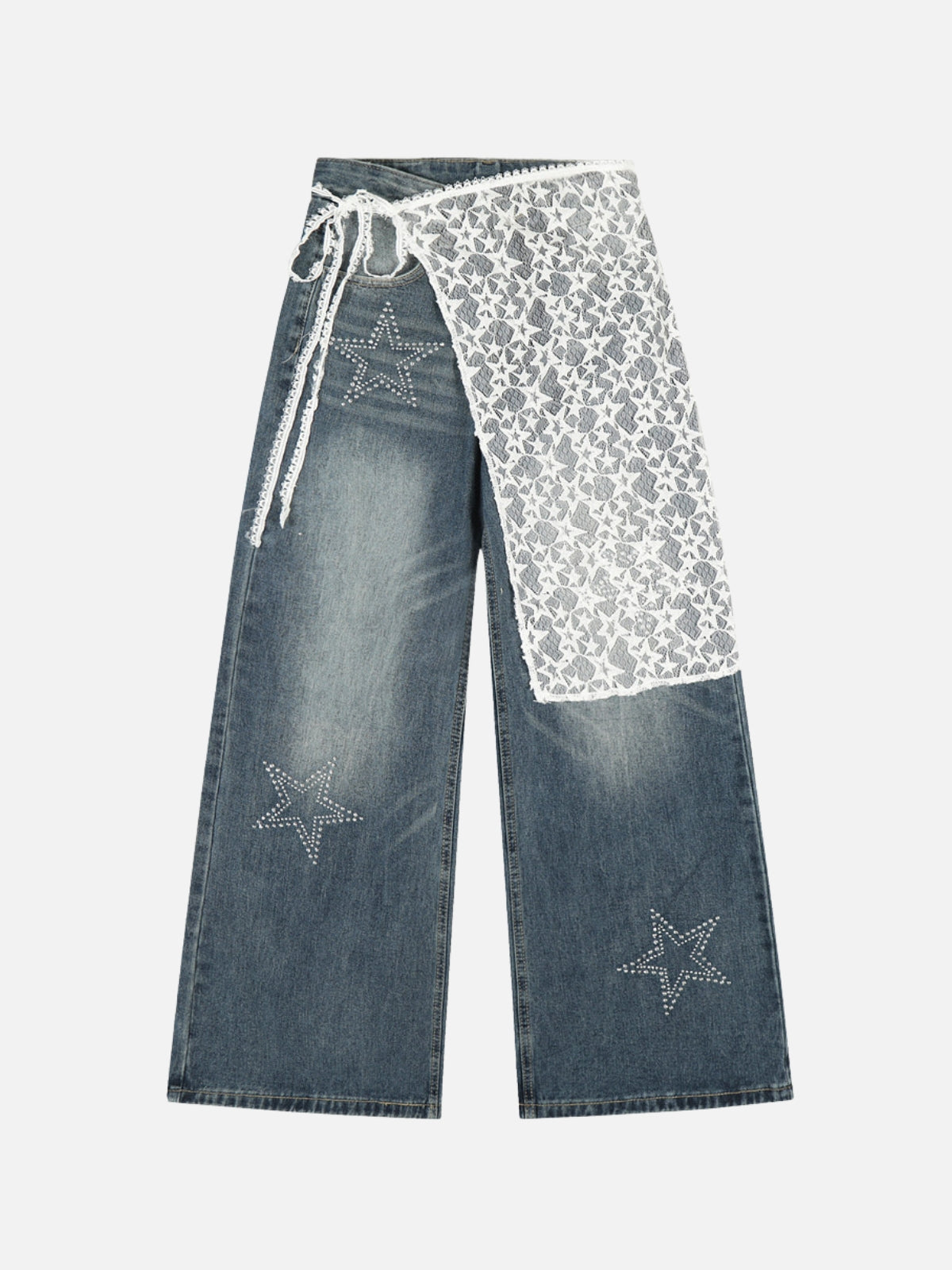 CLOAKED - Baggy Graphic Jeans Blue | TEENWEAR.EU