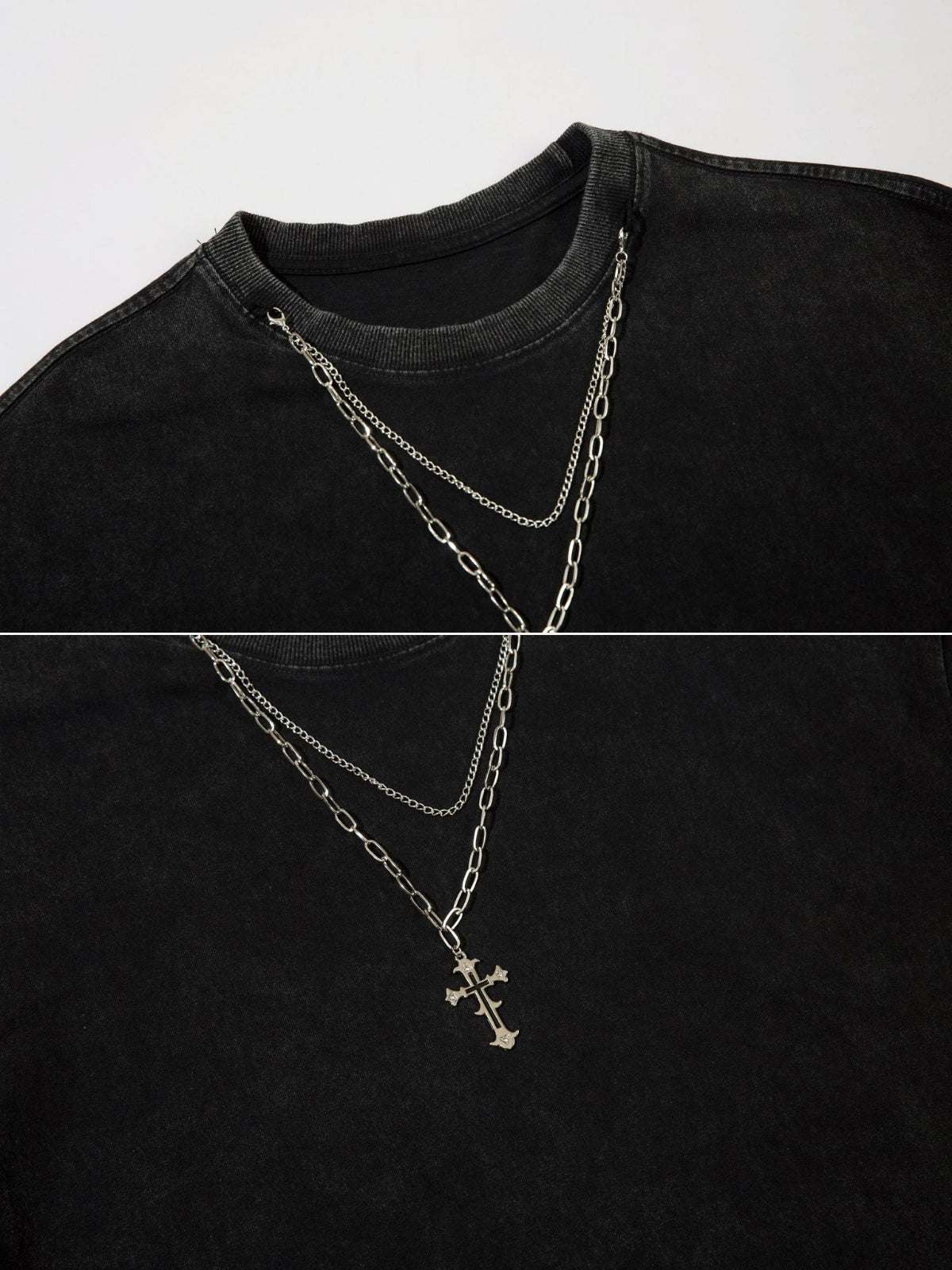 OPIATE - Oversized Basic Sweater With Necklace | TEENWEAR.EU