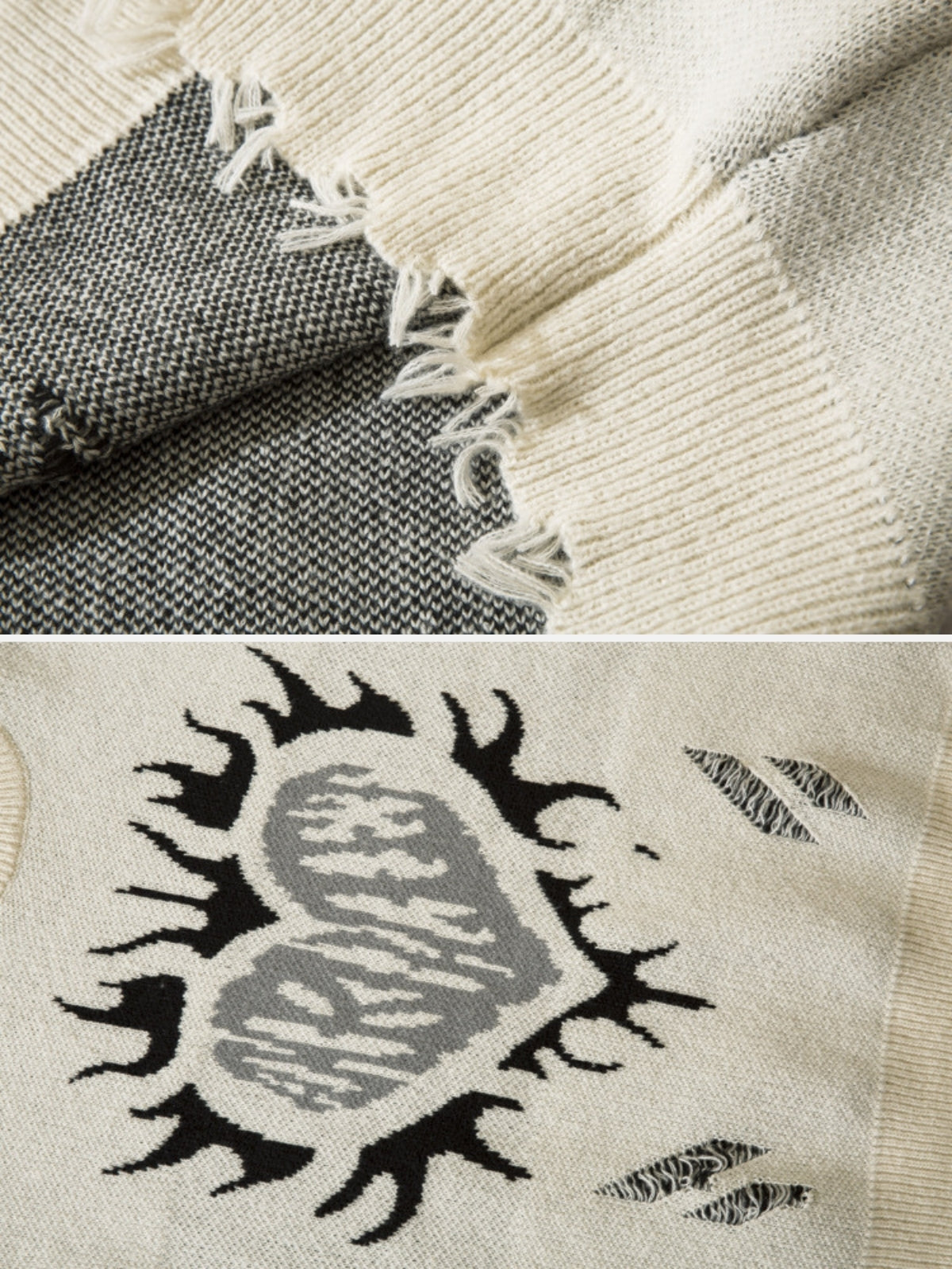 FIRED HEART - Oversized Graphic Sweater | TEENWEAR.EU