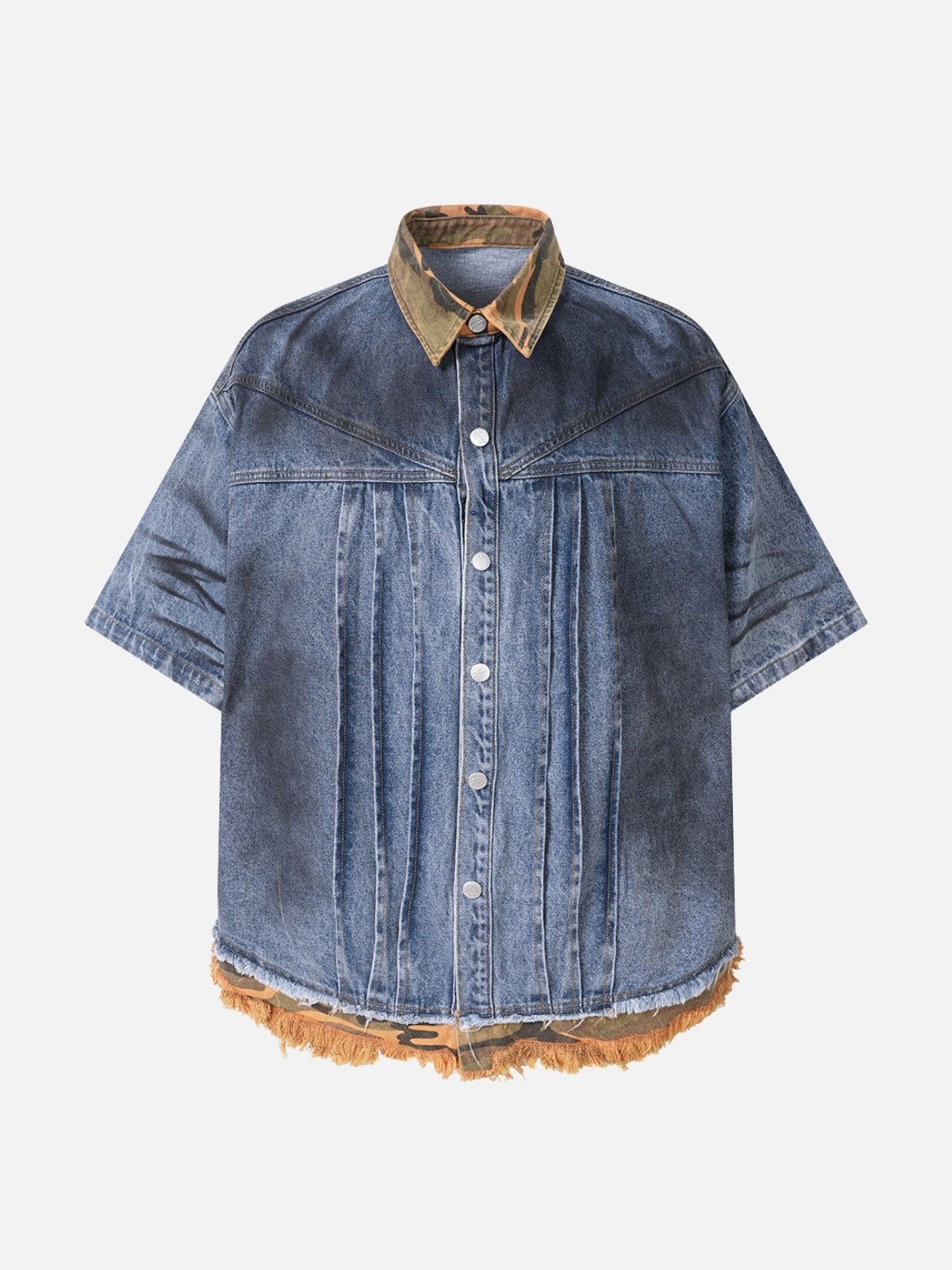 SKAUTY - Oversized Graphic Denim Jacket Dark Blue | Teenwear.eu
