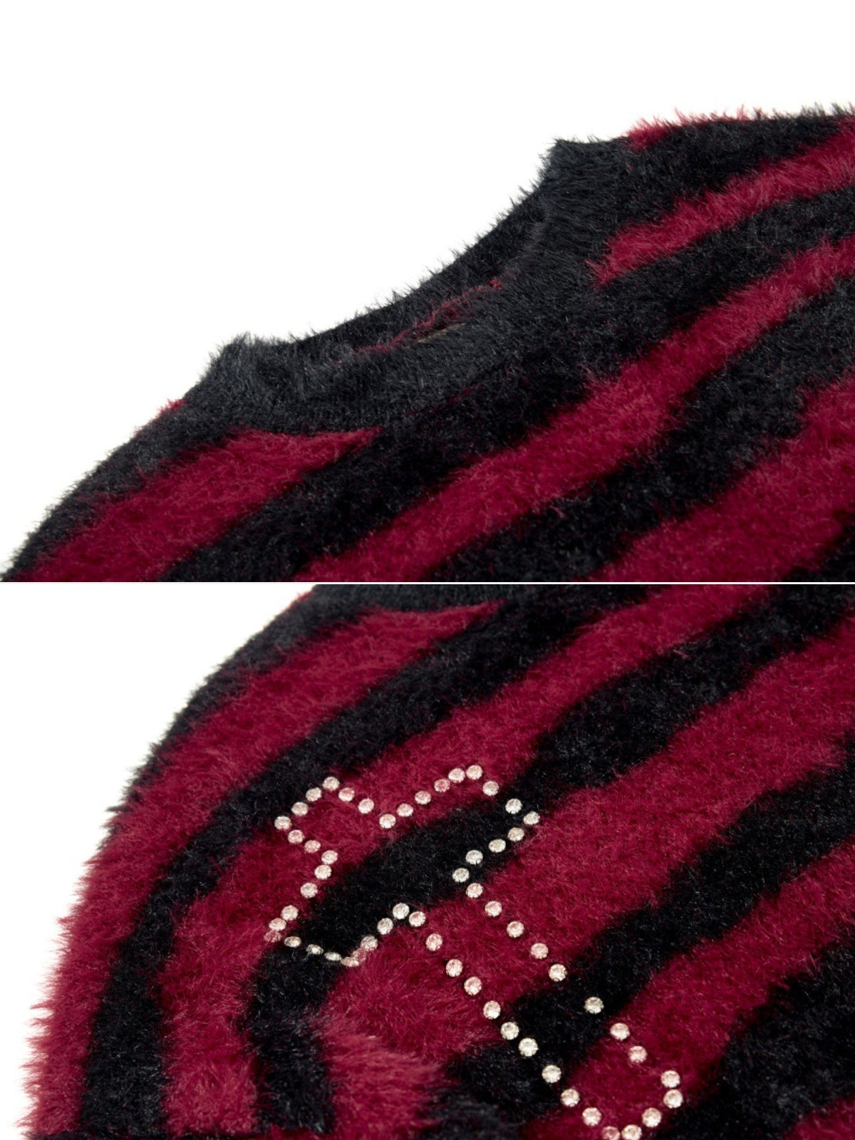 CROSSE - Rhinestone Oversized Graphic Sweater | Teenwear.eu