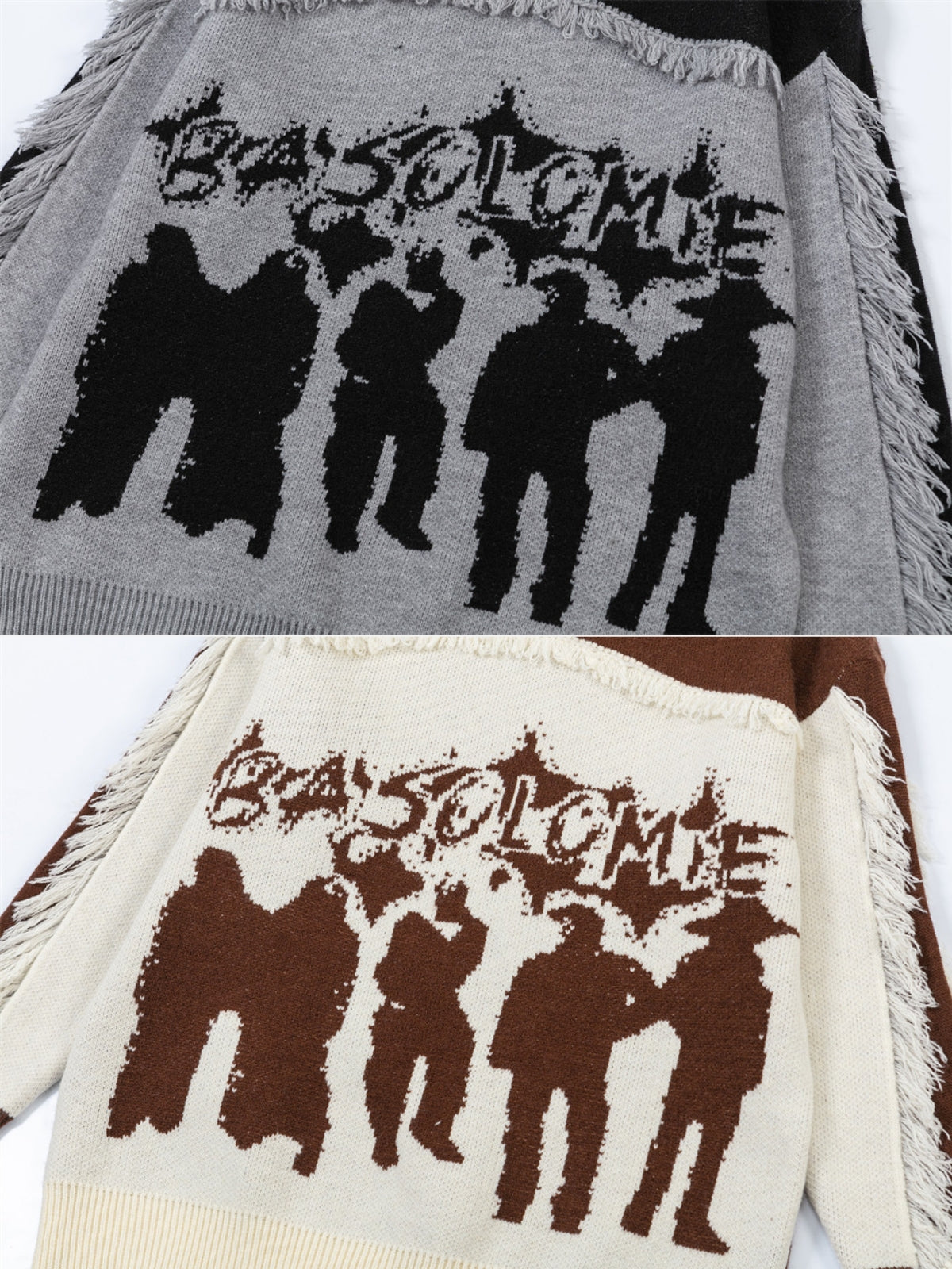 BASOLOME - Oversized Graphic Embroidered Sweater | Teenwear.eu