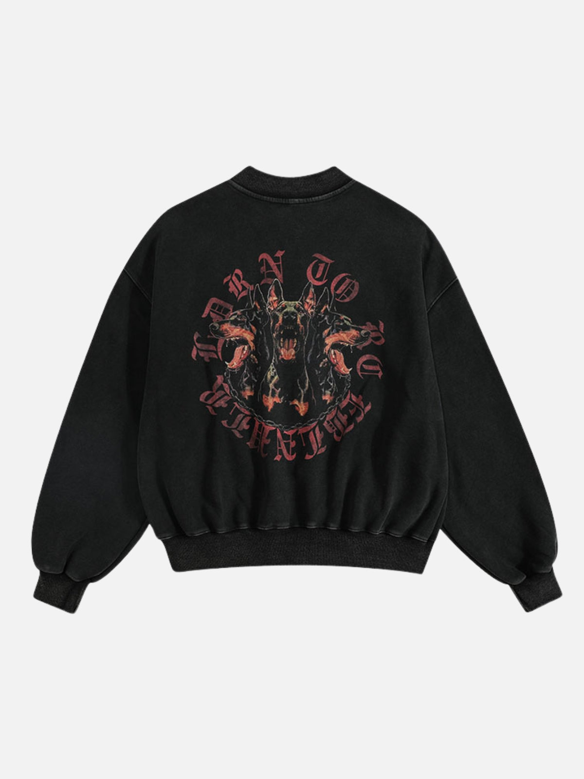 CRIMSON - Oversized Cropped Print Zip Up Jacket | TEENWEAR.EU