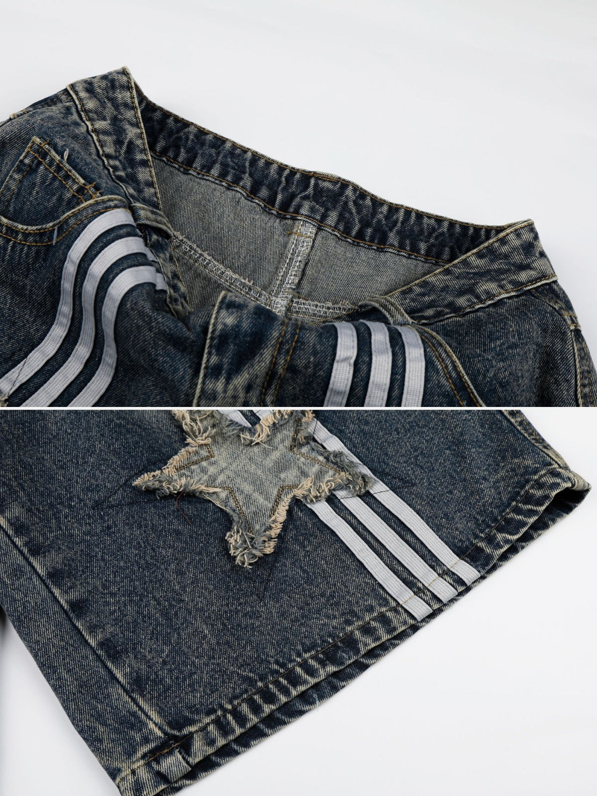 STARY - Baggy Denim Graphic Jorts | Teenwear.eu