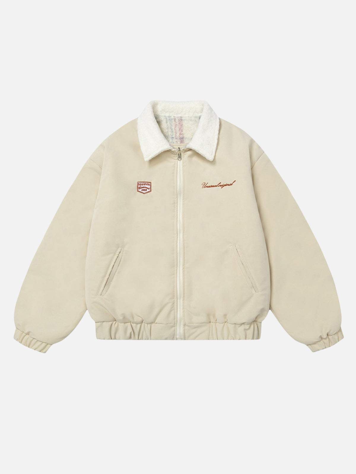 CREAMY - Sherpa Oversized Embroidered Jacket