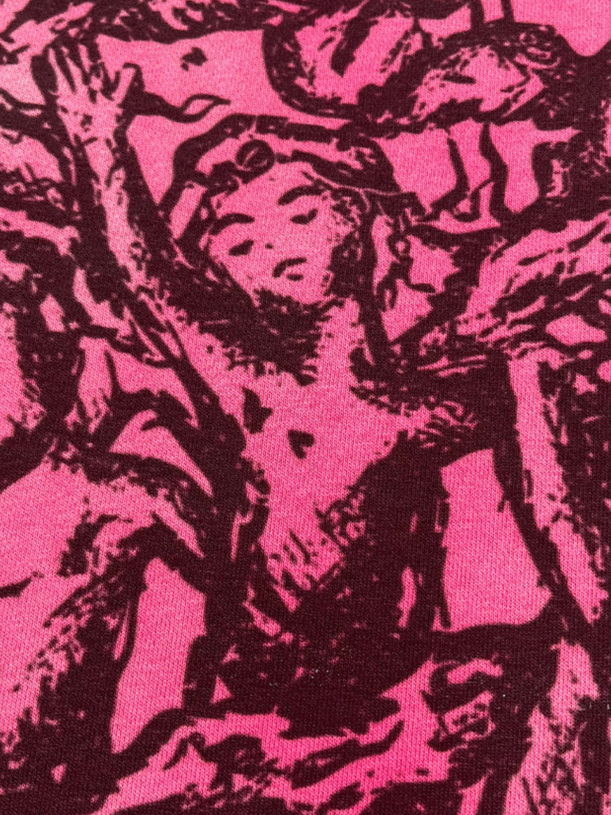 STATUES - Oversized Cropped Print Hoodie | TEENWEAR.EU