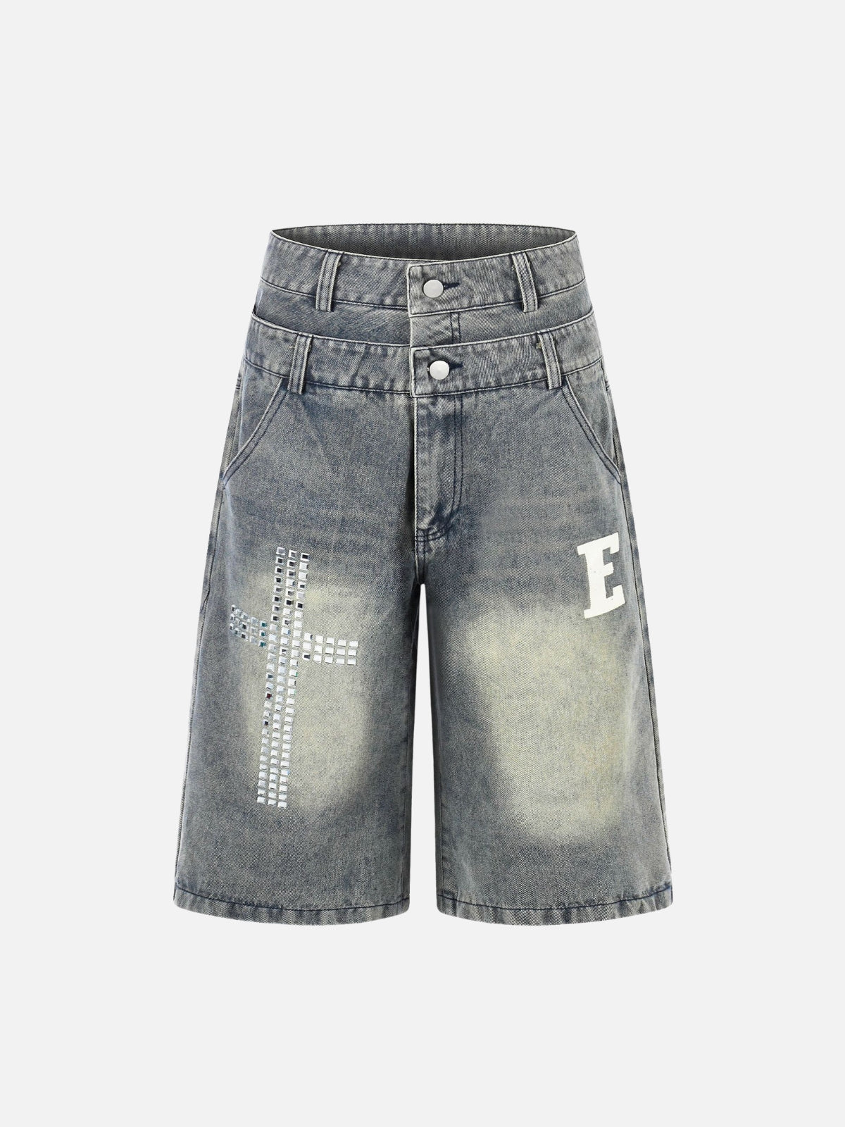 FCROSS - Oversized Graphic Shorts Blue | Teenwear.eu