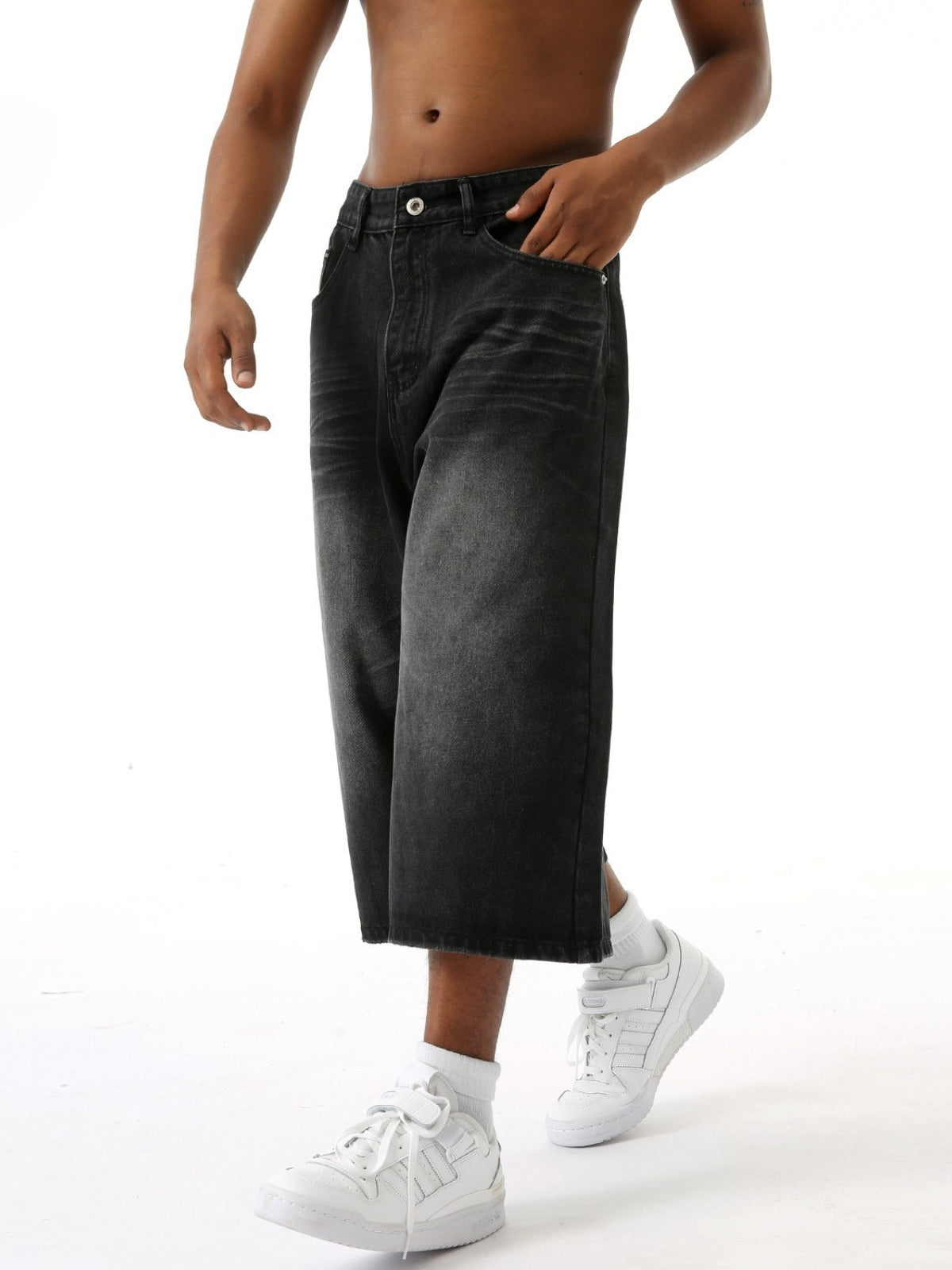 WASHIES - Baggy Denim Washed Jorts | TEENWEAR.EU