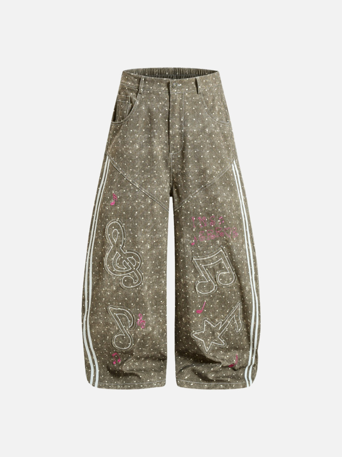 MUSICO - Baggy Graphic Jeans Brown | Teenwear.eu