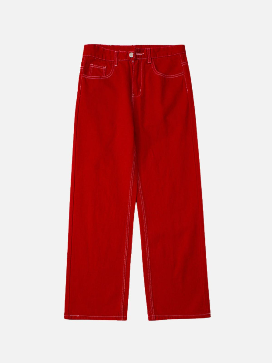 FIRIES - Loose Embroidered Jeans Red | TEENWEAR.EU