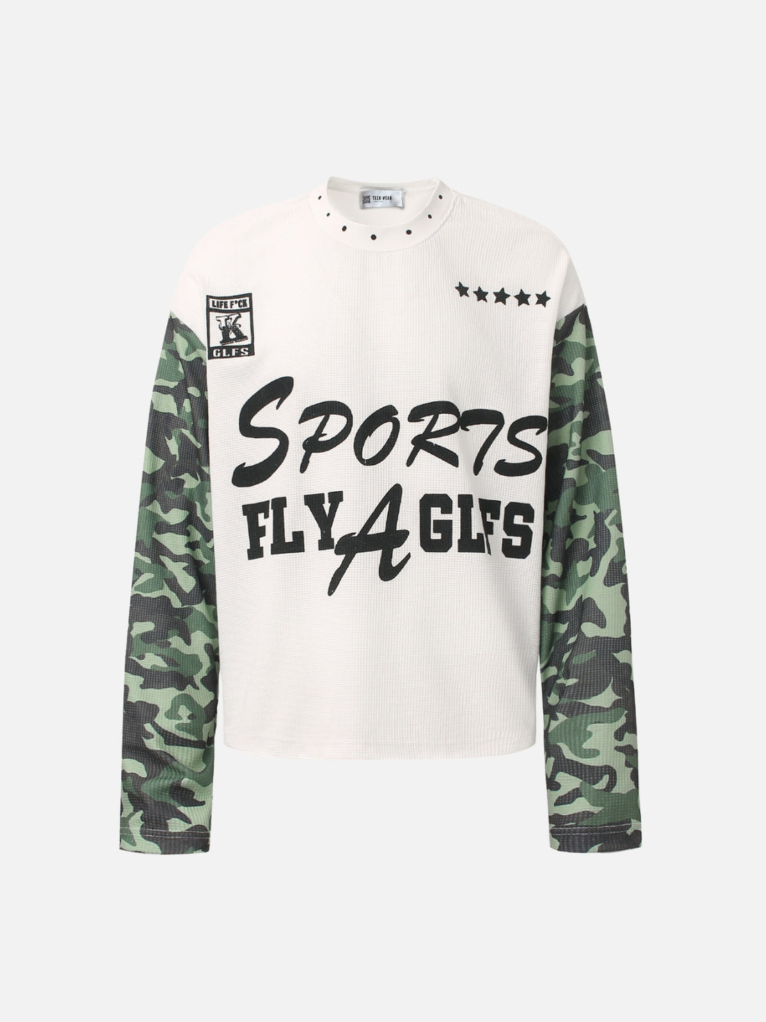 FIVESTAR - Long Sleeve Graphic T-Shirt Green | Teenwear.eu