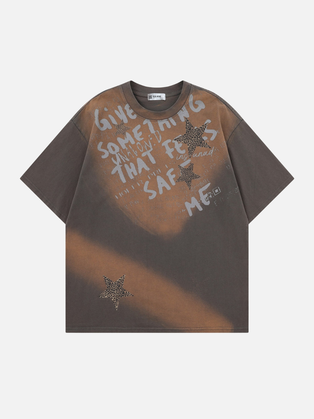 GLAMOURY - Oversized Graphic T-Shirt Brown | Teenwear.eu