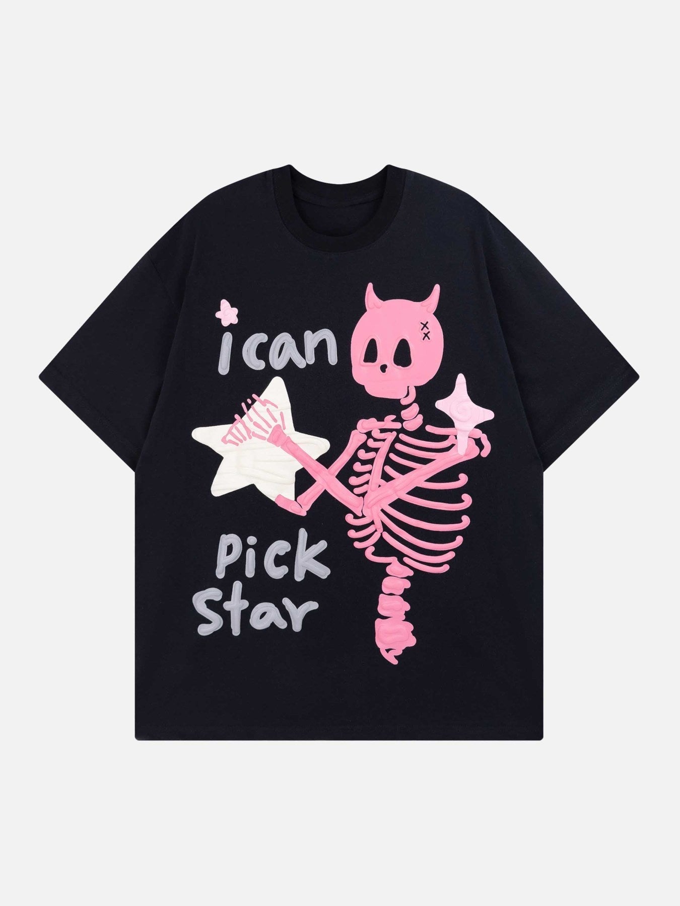 PICK STAR - Oversized Print T-Shirt black | TEENWEAR.EU