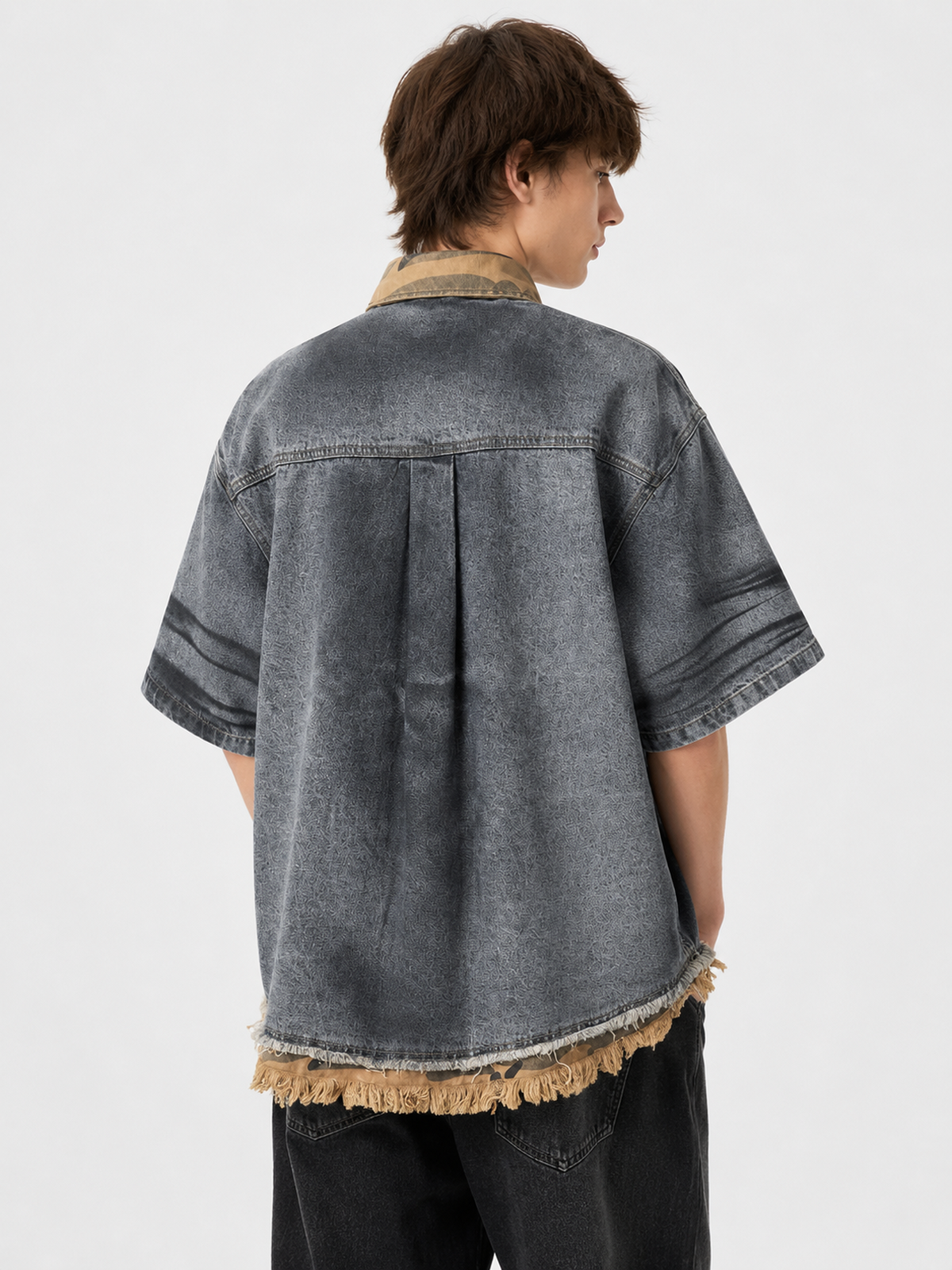 SKAUTY - Oversized Graphic Denim Jacket