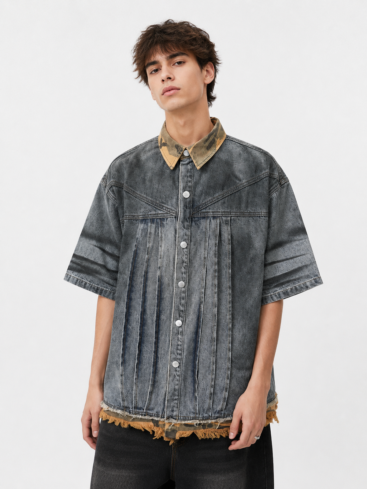 SKAUTY - Oversized Graphic Denim Jacket
