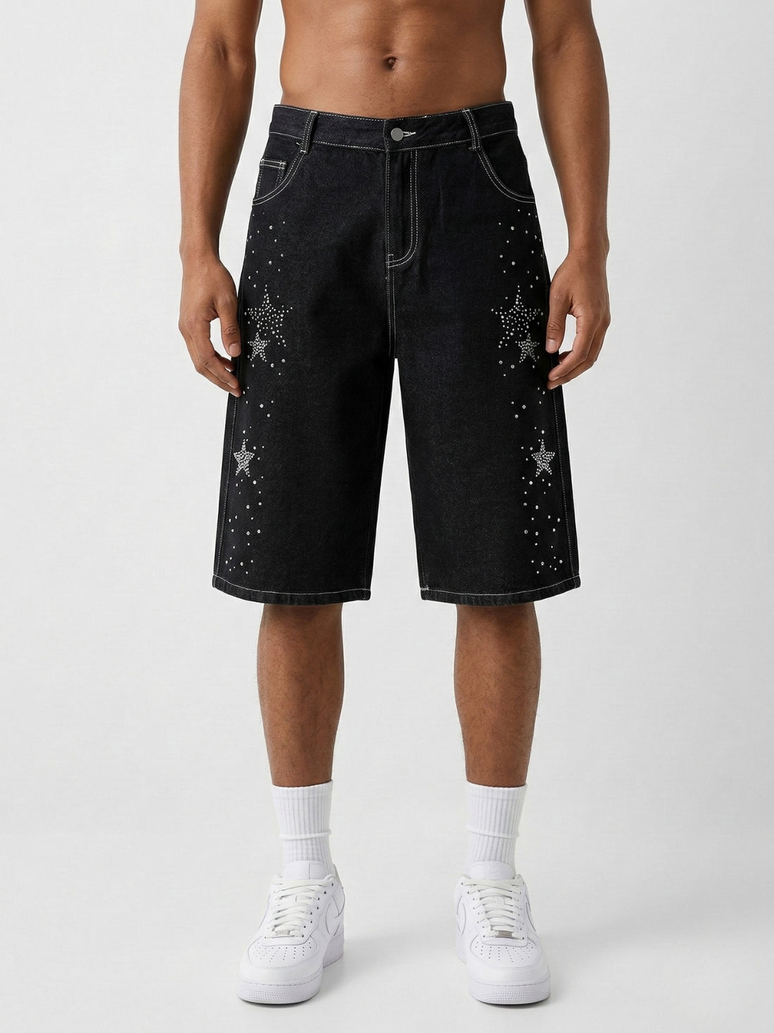 GALAXY - Baggy Denim Graphic Jorts | Teenwear.eu