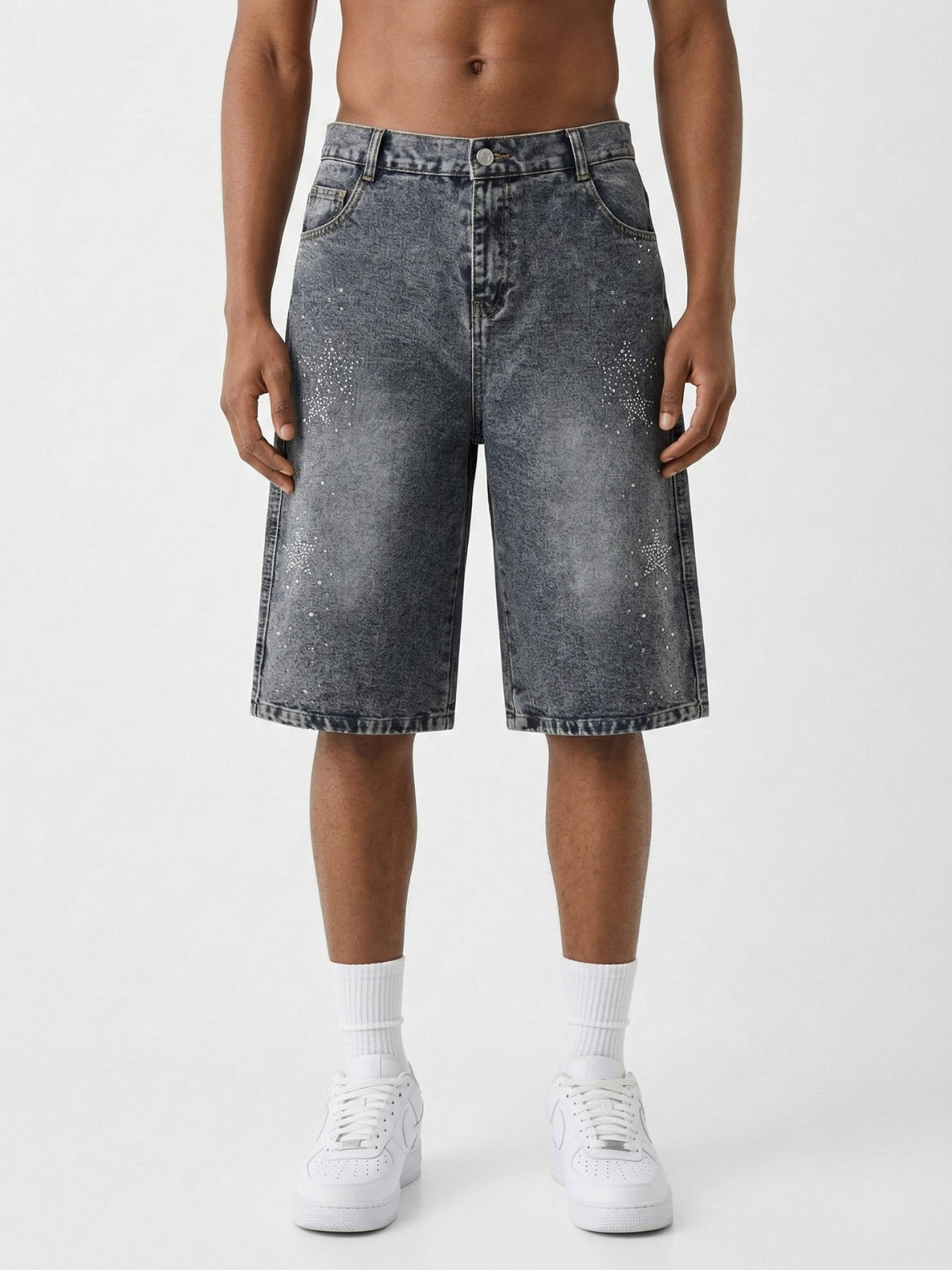 GALAXY - Baggy Denim Graphic Jorts | Teenwear.eu