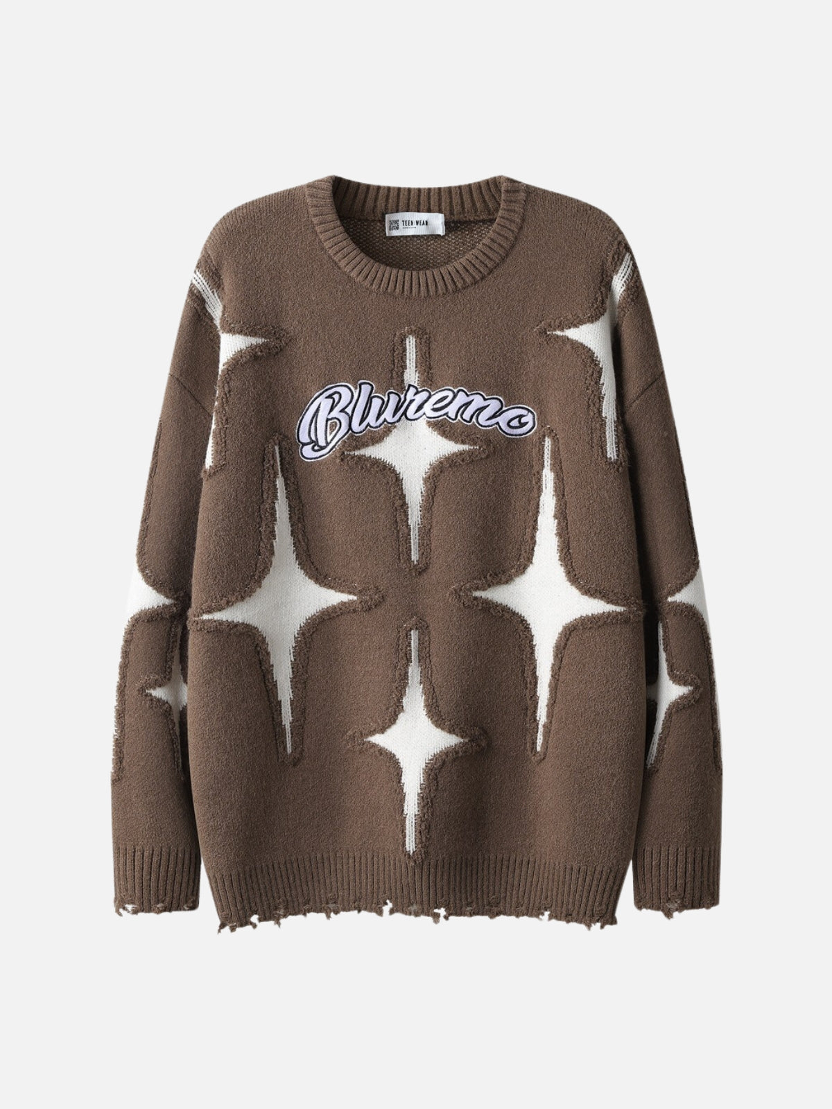 BLUREMO - Oversized Graphic Sweater Brown | TEENWEAR.EU